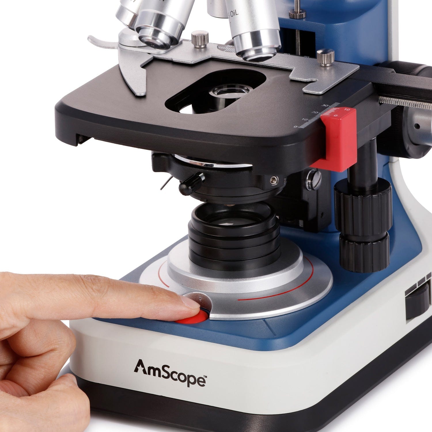 Microscope Compound 40X - Microscópio Binocular Composto AmScope 40X-2500X para