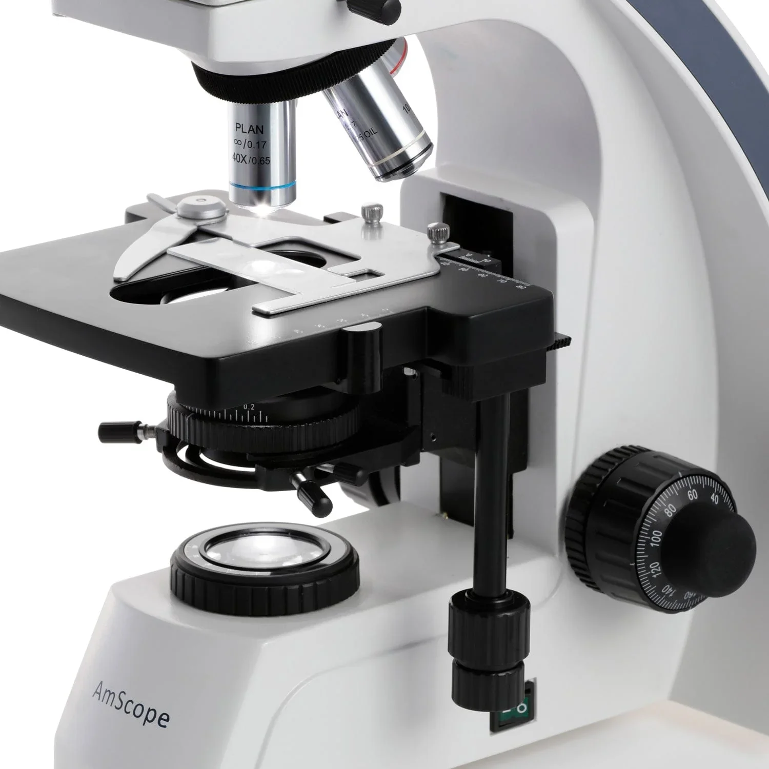 Microscope Compound 40X - Microscópio Composto Trinocular AmScope 40X-3000X Plan