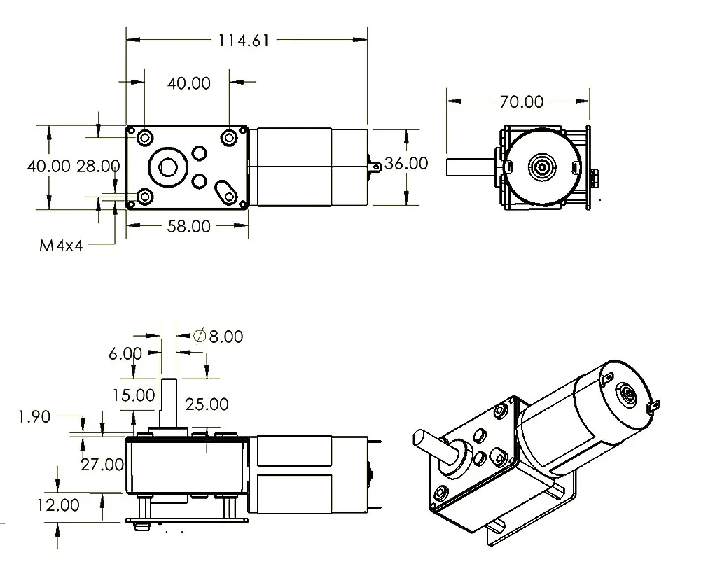 Robot Arm Motor - ASMC-LQ ASME-SQ 60/70/120KG Servo motor de