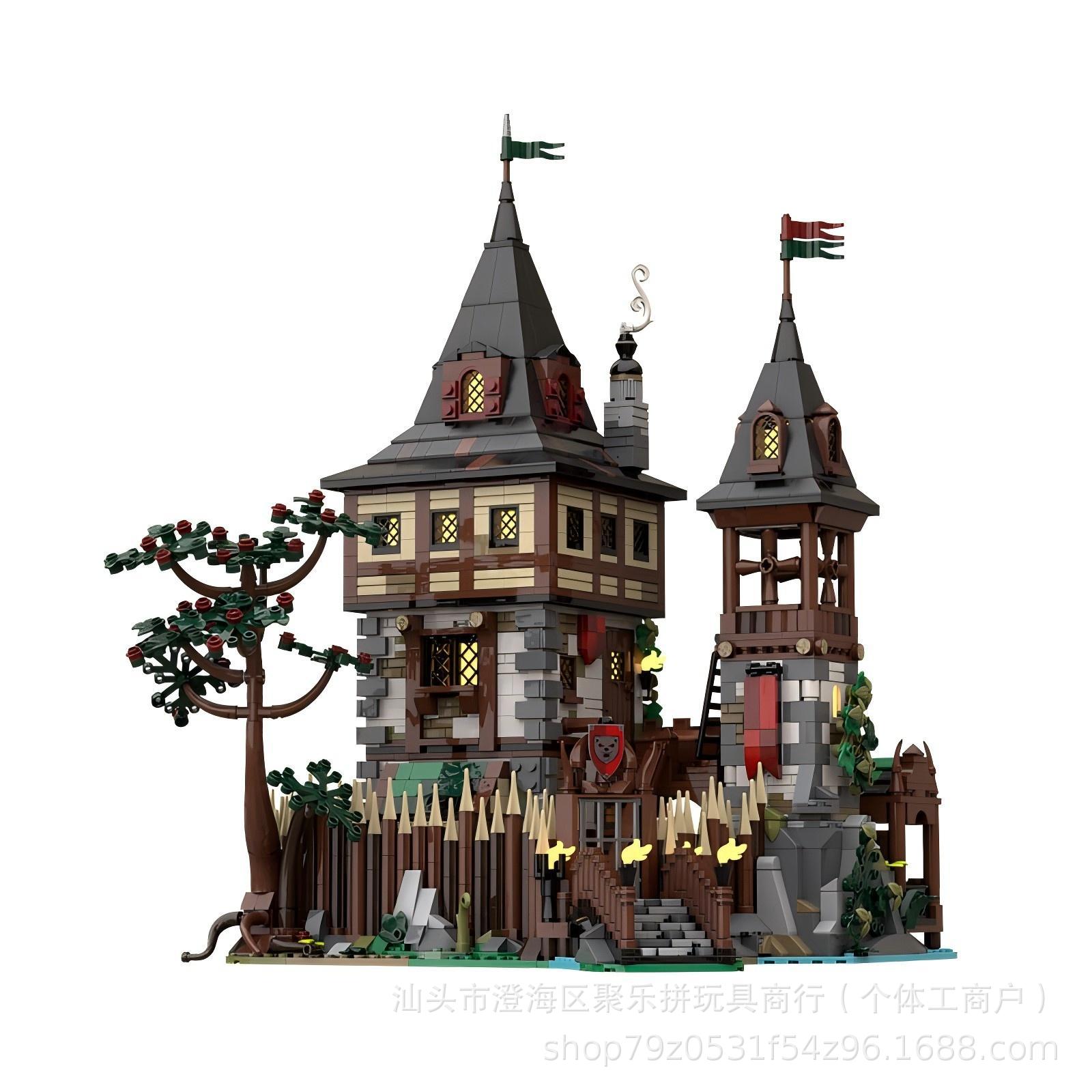 Science And Hobby - Moc urso rei castelo mosaico bloco