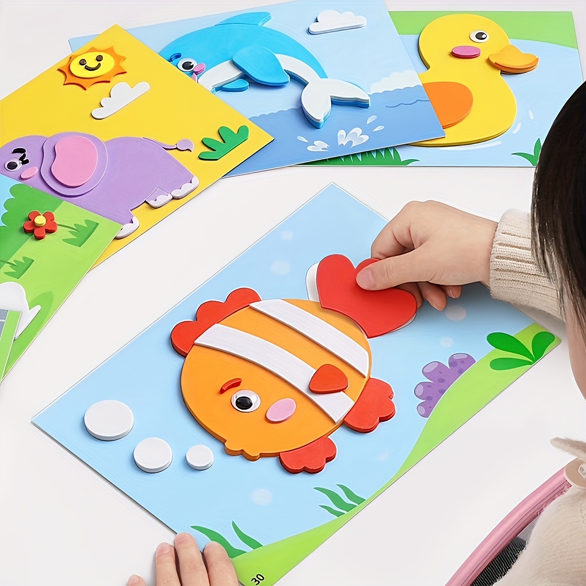Science Toys Diy - Adesivos 3D para Crianças, Descartáveis, Decalques