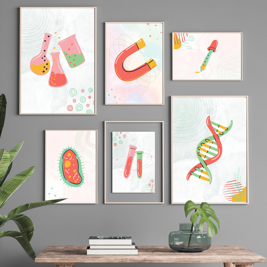 Pintura em tela sem moldura, c - Science Nursery avaliação e preço