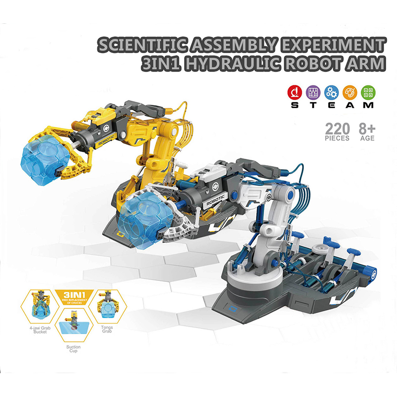 Diy montado braço mecânico hid - Science Toys Diy avaliação e preço