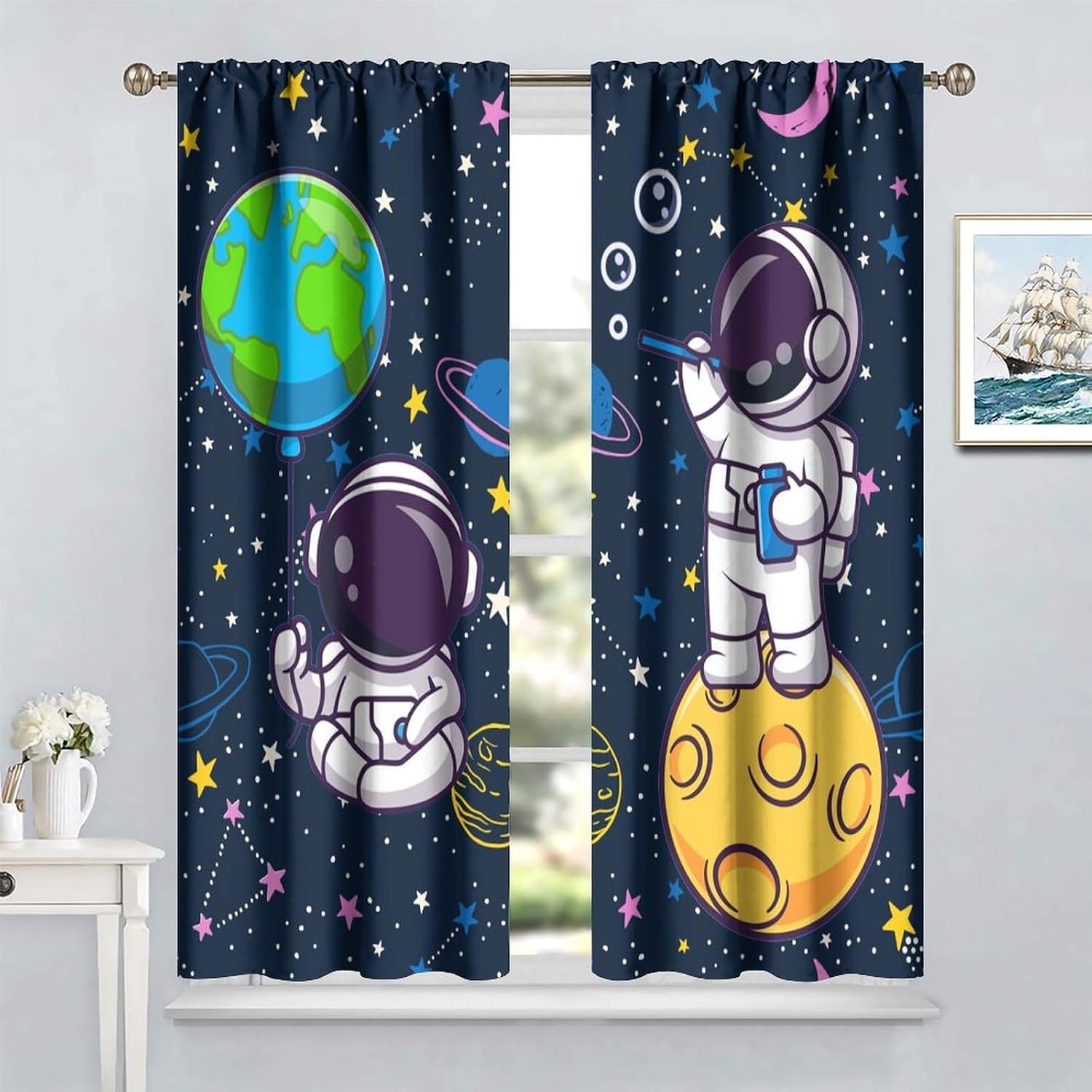 Cortina de Astronauta Espacial - Science Nursery avaliação e preço