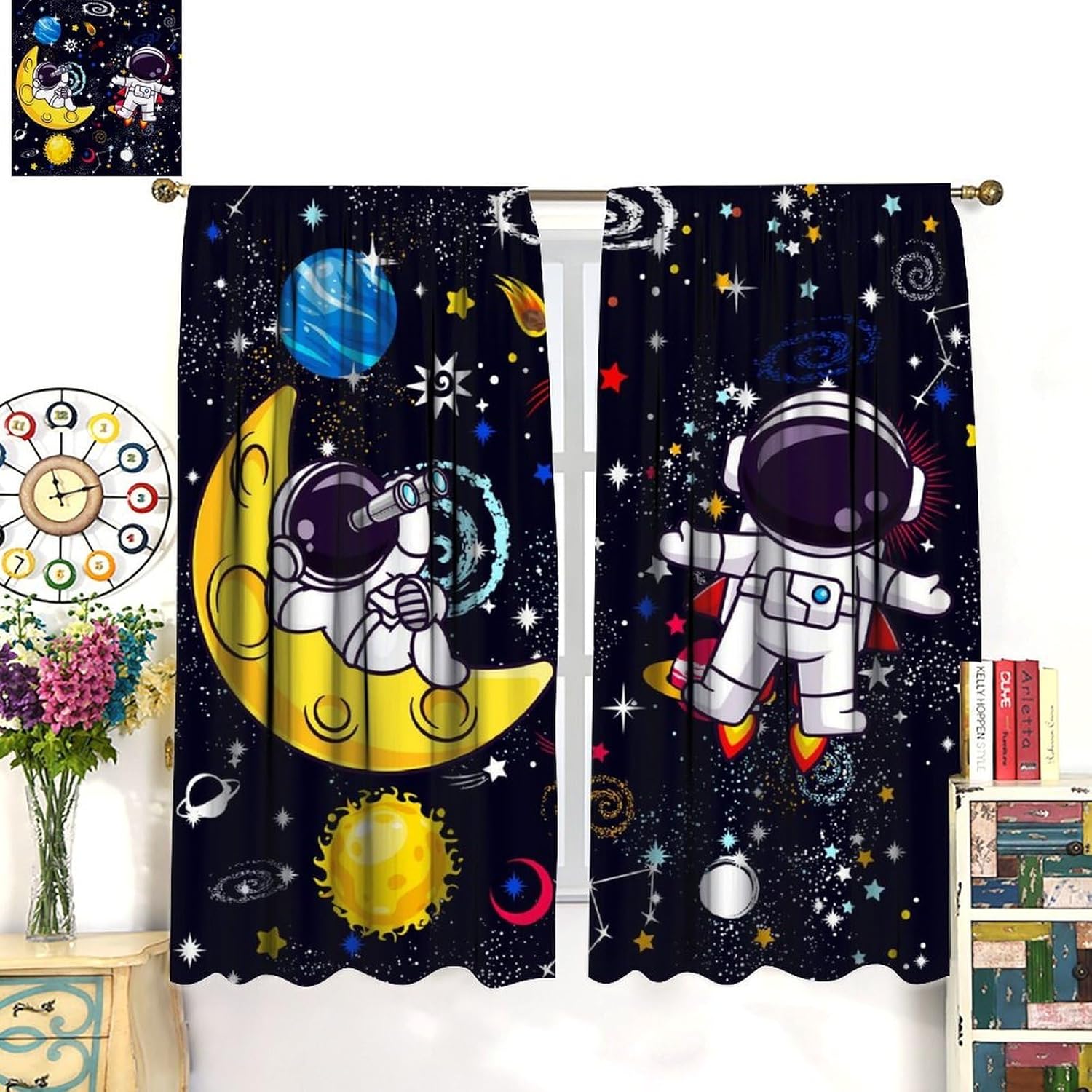 Cortina Decorativa Galáxia Boh - Science Nursery avaliação e preço
