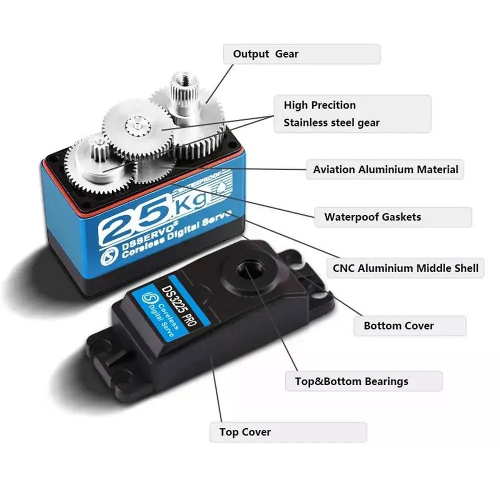 DS3225 Pro 25kg Coreless Digit - Robot Arm Motor avaliação e preço