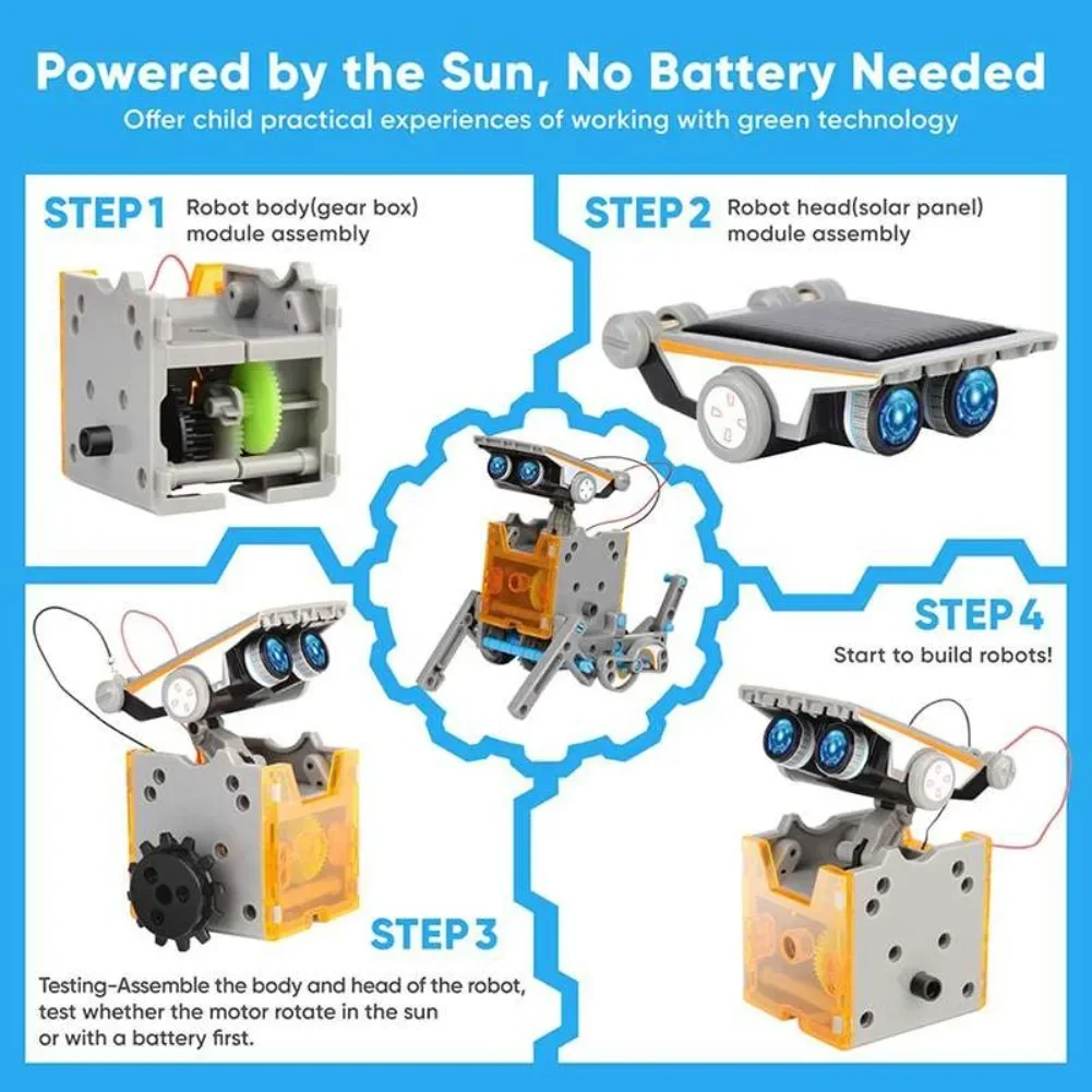 13 em 1 robô movido a energia  - Science Toys Diy avaliação e preço