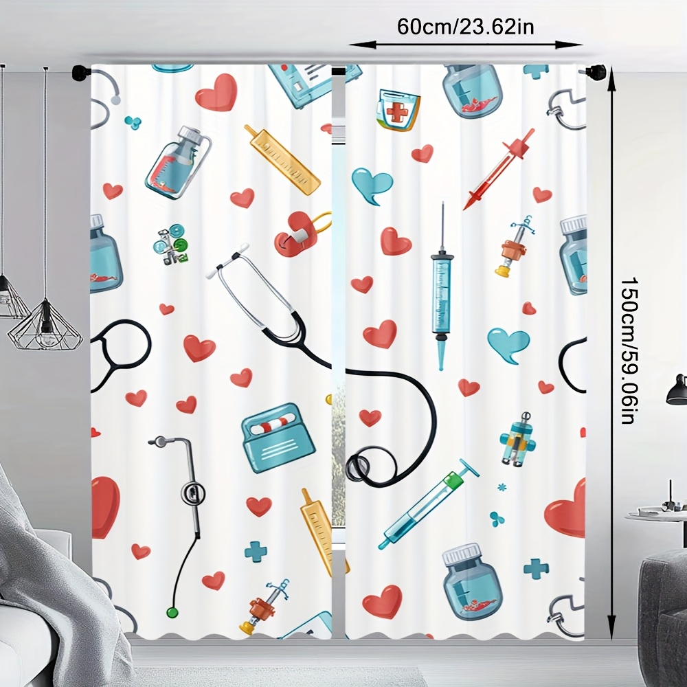 Cortinas de Poliéster com Padr - Science Nursery avaliação e preço