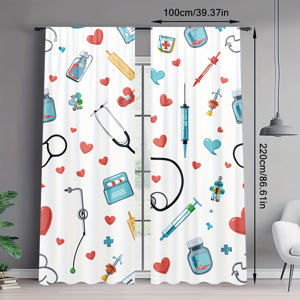 Cortinas de Poliéster com Padr - Science Nursery avaliação e preço